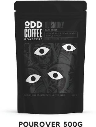 ODD COFFEE ROASTERS Pourover | OL' Smoky | 100% Arabica | Bold, Intense, Smoky | AAA Specalty | Dark Roast & Ground Coffee