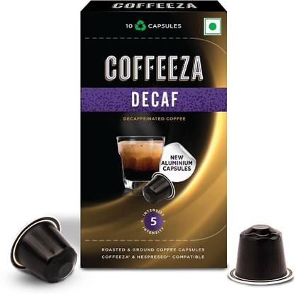 Coffeeza Decaf Coffee Capsules | 100% Arabica Coffee | Intensity - 5 Roast & Ground Coffee