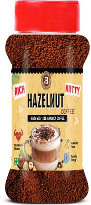Brew Lab Rich & Nutty Hazelnut Coffee | Made With 100% Arabica Coffee | Boosted Energy | Instant Coffee