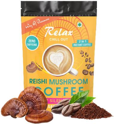 Way Of Pleasure Reishi Mushroom Coffee Premix | Zero Caffeine | Healthy Sleep & Anti Stress Instant Coffee