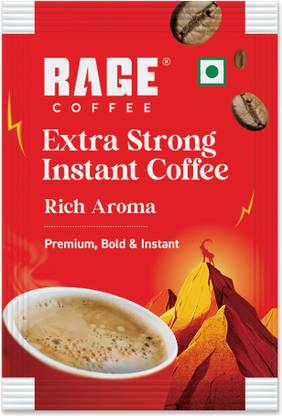 RAGE Extra Strong Premium Blend Coffee (Pack of 50)+Multipurpose Shaker 450ml Instant Coffee