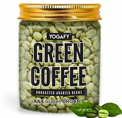 YOGAFY Organic Green Coffee Beans For Immunity & Health Building (300 Gram) Coffee Beans
