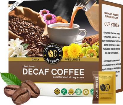 TEACURRY Decaf Coffee Premix (30 Sachet) - Caffeine-Free Delight | Coffeecurry Instant Coffee