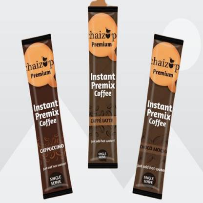 chaizup Instant Premix Coffee Cappuccino,Latte,Choco Mocha 3 Flavour, 90 Satchets Instant Coffee