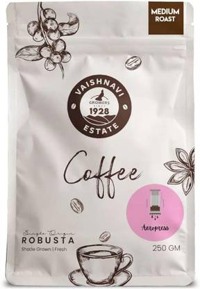 VaishnaviEstate Medium Roast Aeropress Coffee Roast & Ground Coffee
