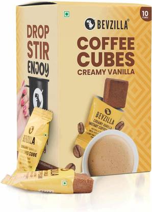 Bevzilla Instant Coffee Cubes (Creamy Vanilla) - Pack of 10, Date Palm Jaggery Instant Coffee