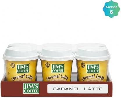 Jim's Instant Cup Coffee Caramel Latte Flavour Instant Coffee