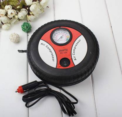HASRU Portable 3 in 1 Mini Tire Inflator Air Compressor 260PSI DC12V Car Auto Pump Coil Spring Compressor