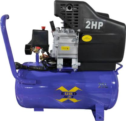PAKATA 25L Air Compressor with 2 HP Motor, 115 Psi Max. Pressure and 158 LPM Air Flow Coil Spring Compressor