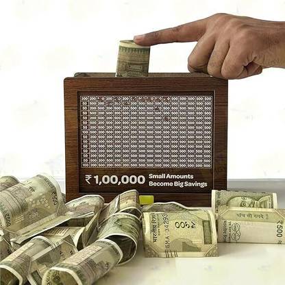 Toystic 100000 Savings Challenge Box: Save Rs 100,000 with challenge box. Coin Bank