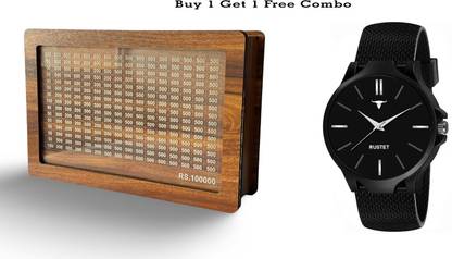 vishu Wooden Money Saving Box | Cash Saver Money Box with Counting Target Coin Bank