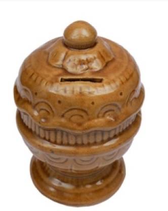 Monogram Matka Ceramic Gullak Coin Bank