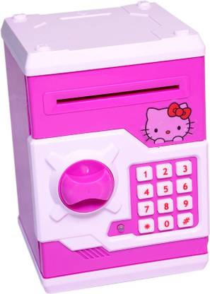 SALEOFF Money Safe Kids Code Lock ATM Electronic Piggy Savings Bank-9 Coin Bank