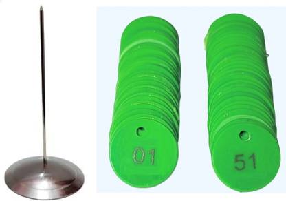 MOREL NUMBER TOKEN COIN 1 TO 100 PRINT WITH HOLE & STEEL STAND DOCTOR TOKEN FOR CLINIC Coin Bank