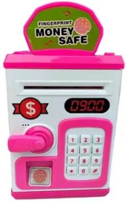 Intelligent Money Saving Box With Fingerprint Sensing And Lock, Light & Music,Coin And Paper Coin Bank