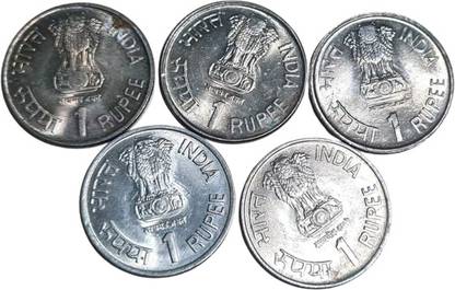 RB COINS Rare 1990 I.C.D.S. Anniversary 1 Rupee 5 Coin Coin Bank