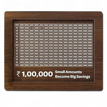 VIYOM Wooden Money Piggy Bank Cash Box