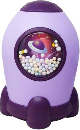 Asera Space Rocket Money Bank with Number Code Lock | Secure Piggy Bank for Kids Coin Bank