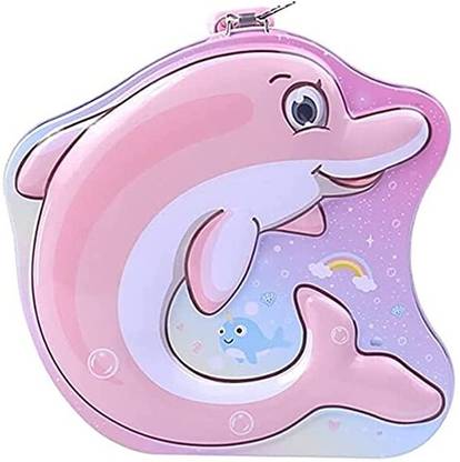 WONDER CREATURES Dolphin Coin Box for Kids, Cartoon Toy Coin Bank