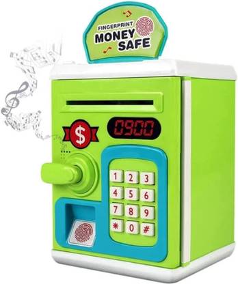 Kidzblend ATM Piggy Bank with Password and Finger Sensor Gullak For Kids Money Saver Box Coin Bank