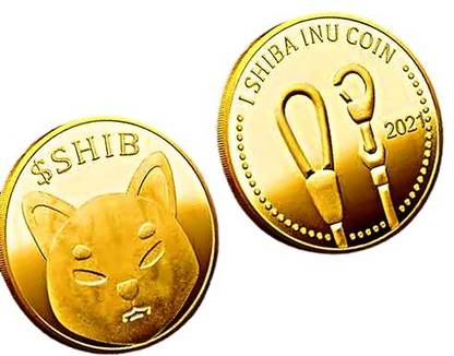 Craftbia Shiba Inu Crypto Coin Comes with Round Case- Exceptional Gift for Crypto Lovers Coin Bank
