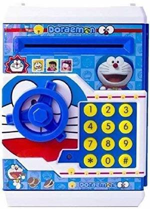 4AJ BAZAAR Mini ATM Safe Kids Piggy Saving ATM Bank with Electronic Lock Coin Bank Coin Bank
