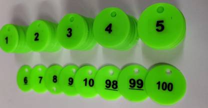 MOREL ROUND NUMERIC 1-100 TOKEN COIN CHIPS WITH HOLR FOR BOARD GAMES & OTHER USES ETC Coin Bank