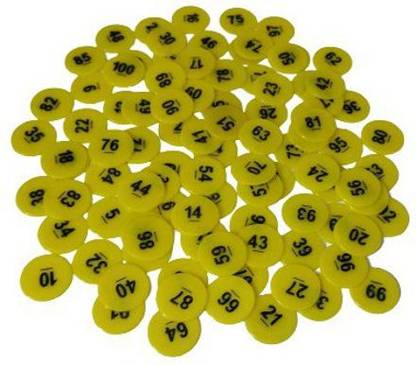 MOREL YELLOW PLASTIC ROUND SHAPE EMBOSSED PRINTED TOKEN FOR BOARD GAME 1 TO 100 COINS. Coin Bank