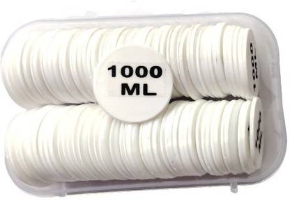 MOREL WHITE PLASTIC ROUND 1000 ML TOKEN COIN FOR WINE BAR, MILK DAIRY & FOR HOTEL Coin Bank