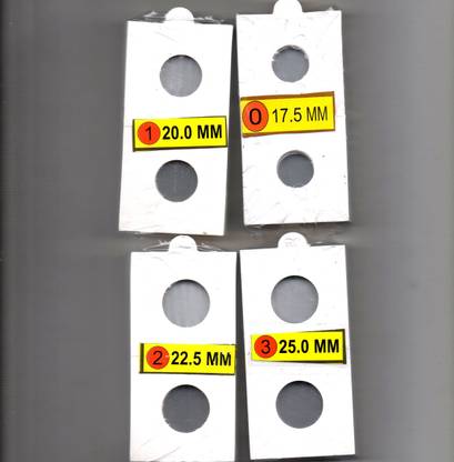 GOLD MINT 100 Coin Holders 2x2" - Pack of 4 Different Sizes 17.5, 20, 22.5, 25mm (0-3) Coin Bank