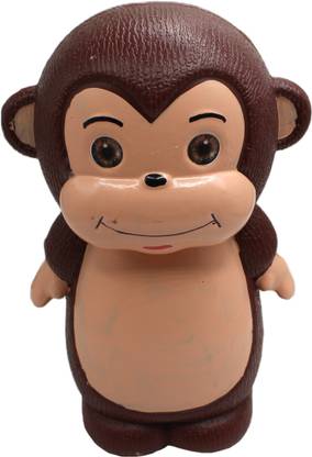 neoinsta shopping Big size king kong plastic piggy bank brown colour with keys Coin Bank