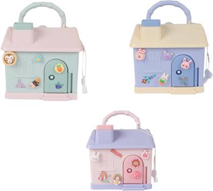 Monty Maestro House shape Piggy Bank-Random colors Coin Bank