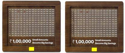 WUDYBXX RS-1,00,000 Rupees Money Saving Piggy Bank | Wooden Piggy Bank Coin Bank