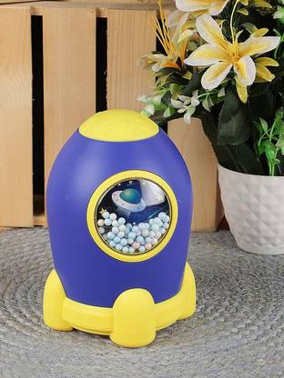 SALEOFF Space Themed Money Bank with Number Code Lock Piggy Bank for Kids-3 Coin Bank
