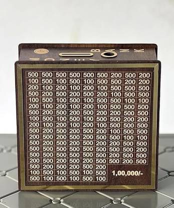 Shivucrafts Wooden Box for Smart Coin Saving Coin Bank