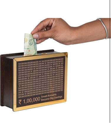 JASHPREET GOLDEN MONEY BOX Wooden Money Clip