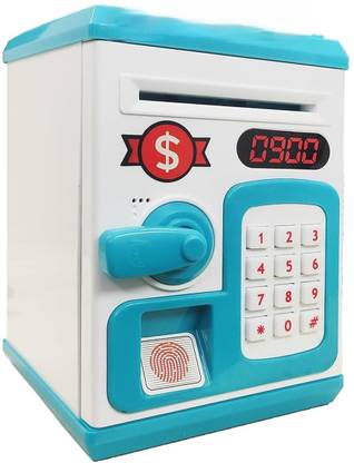 Kidzblend ATM Piggy Bank with Lock - Touch Sensor & Password Protected (Multicolor) Coin Bank