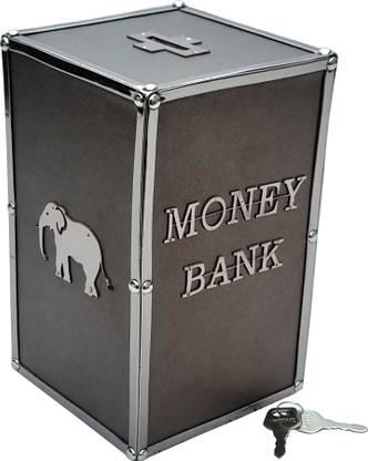 Decorize Wooden Money Bank, Large Size Piggy Bank 8 x 5 Inch For Kids and Adults Coin Bank