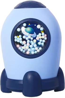 CRAFTY CUDDLE Rocket Piggy Bank with Lock Code, Cute Money Saving Coin Bank