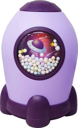 Parteet Best Rocket Shape Piggy Bank with Number Code Lock For Kids Coin Bank