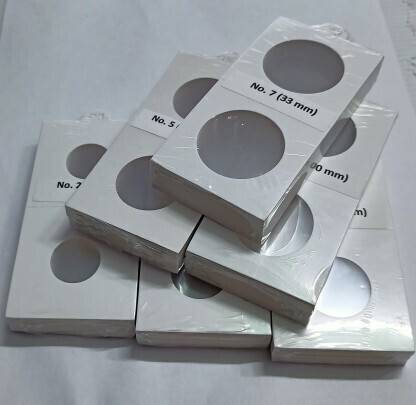rci Coin Collecting Holders for Coin Collection Supplies, 6 Sizes Coin Flips , 150 Counts Coin Bank (White) Coin Bank