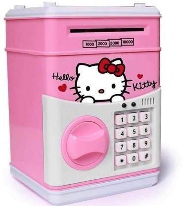 GVP Toys Mini Electric Secret Password Safe ATM Piggy Bank Money Safe Deposit Box Toy Coin Bank