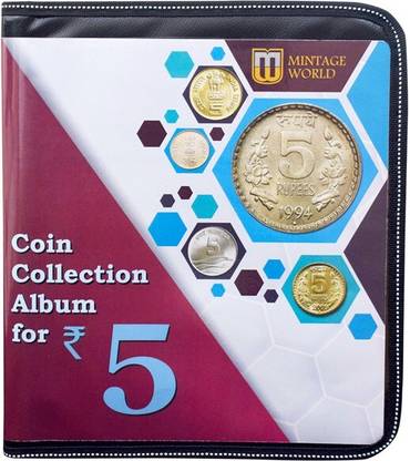 Mintage World 5 Rupee Coin Collection Album (160 pockets) Coin Bank