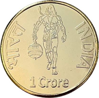 Eforest Most Rare 1 Crore Rupee Ram Mandir Ayodha UNC Gold Plated Coin Modern Coin Collection