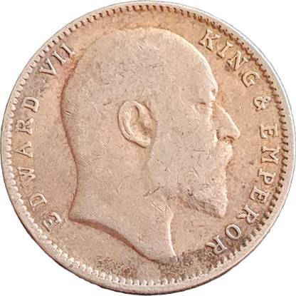 ANTIQUEWAY Very Rare 1904 One Rupee Edward VII British India Medieval Coin Collection