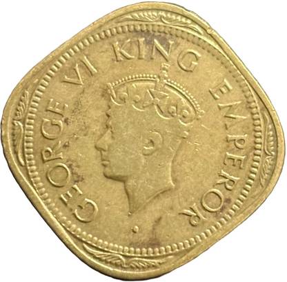 ANTIQUEWAY 1944 UNC 2 Annas George VI Very Rare British India Medieval Coin Collection