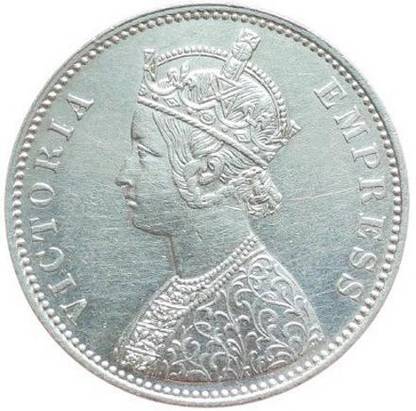 COINS WORLD 1877 ONE RUPEE SILVER HIGH GRADE VICTORIA EMPRESS COIN Modern Coin Collection