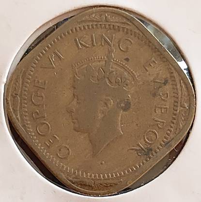 ANTIQUEWAY 2 ANNAS 1942 GEORGE VI BRITISH INDIA COIN Medieval Coin Collection