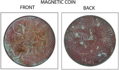 WYU HANUMAN JI UKL ONE ANNA 1818 E.I.C VERY VERY RARE TOKEN COIN 18 GM MAGNETIC COIN Ancient, Medieval Coin Collection