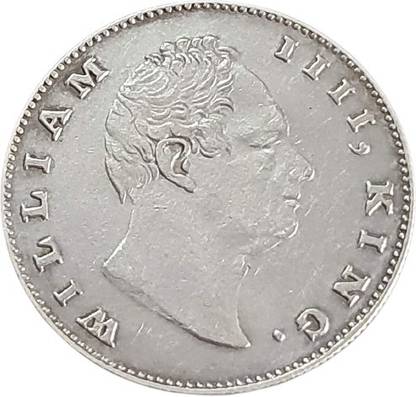 rbf WILLIAM IIII KING 1835 EAST INDIA COMPANY ONE RUPEE SILVAR COIN Medieval Coin Collection